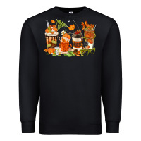 Black fall nurse coffee cups Premium Sweatshirt - texasbilliewilder