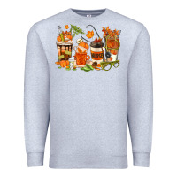 Heather Grey fall nurse coffee cups Premium Sweatshirt - texasbilliewilder