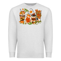Oatmeal Heather fall nurse coffee cups Premium Sweatshirt - texasbilliewilder