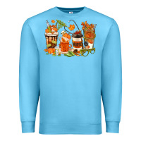 Ocean Blue fall nurse coffee cups Premium Sweatshirt - texasbilliewilder