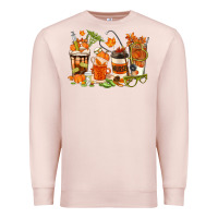Pale Pink fall nurse coffee cups Premium Sweatshirt - texasbilliewilder