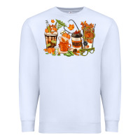 White fall nurse coffee cups Premium Sweatshirt - texasbilliewilder
