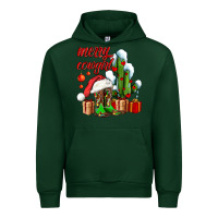 Forest Green merry cowgirl  boots and cactus with gifts Urban Hoodie - AdoDesignShop