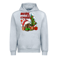 Heather Grey merry cowgirl  boots and cactus with gifts Urban Hoodie - AdoDesignShop