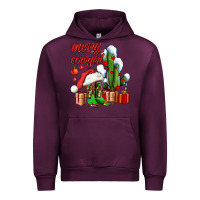 Mauve Wine merry cowgirl  boots and cactus with gifts Urban Hoodie - AdoDesignShop