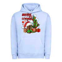 Pigment Grape Ice merry cowgirl  boots and cactus with gifts Urban Hoodie - AdoDesignShop