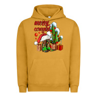 Pigment Peanut Butter merry cowgirl  boots and cactus with gifts Urban Hoodie - AdoDesignShop