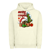 Pigment Pistachio merry cowgirl  boots and cactus with gifts Urban Hoodie - AdoDesignShop
