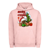 Pigment Salmon merry cowgirl  boots and cactus with gifts Urban Hoodie - AdoDesignShop
