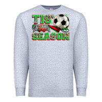 Heather Grey tis' the season soccer Premium Sweatshirt - Zillion Design Studio