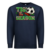Navy tis' the season soccer Premium Sweatshirt - Zillion Design Studio