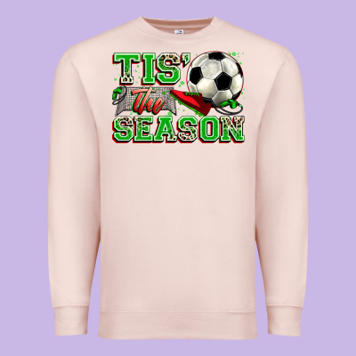 Tis' The Season Soccer Premium Sweatshirt Designed By Zillion Design Studio