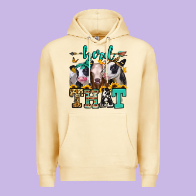Herd That Heifers Premium Hoodie Designed By Jasminsmagicworld