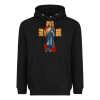 Black jesus christ cross Heavyweight Hoodie - texasbilliewilder