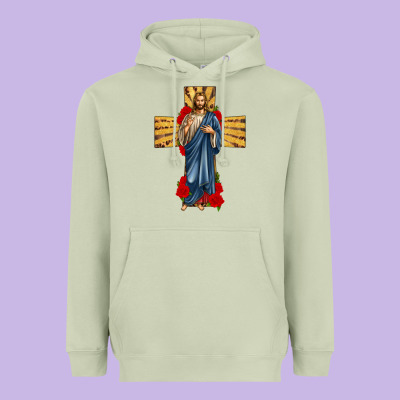 Heavyweight Hoodie jesus christ cross