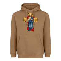 Toasted Coconut jesus christ cross Heavyweight Hoodie - texasbilliewilder