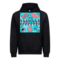 Black nurse heart beat seamless pattern Urban Hoodie - BundleAndBundleShop