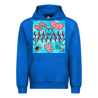 Cobalt nurse heart beat seamless pattern Urban Hoodie - BundleAndBundleShop