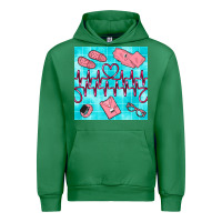 Emerald nurse heart beat seamless pattern Urban Hoodie - BundleAndBundleShop