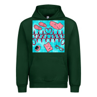 Foreset Green nurse heart beat seamless pattern Urban Hoodie - BundleAndBundleShop