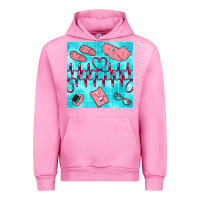 Fuchsia Pink nurse heart beat seamless pattern Urban Hoodie - BundleAndBundleShop