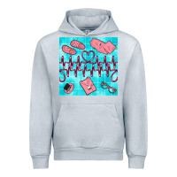 Heather Grey nurse heart beat seamless pattern Urban Hoodie - BundleAndBundleShop