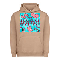 Pigment Burro nurse heart beat seamless pattern Urban Hoodie - BundleAndBundleShop