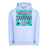 Pigment Grape Ice nurse heart beat seamless pattern Urban Hoodie - BundleAndBundleShop
