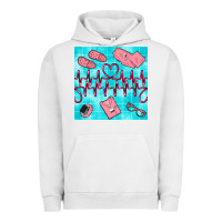 Pigment Lunar Rock nurse heart beat seamless pattern Urban Hoodie - BundleAndBundleShop