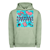 Pigment Oil Green nurse heart beat seamless pattern Urban Hoodie - BundleAndBundleShop
