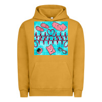 Pigment Peanut Butter nurse heart beat seamless pattern Urban Hoodie - BundleAndBundleShop