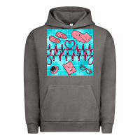 Pigment Tornado nurse heart beat seamless pattern Urban Hoodie - BundleAndBundleShop