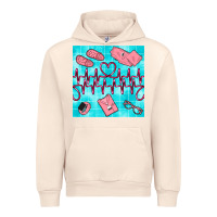 Sandshell nurse heart beat seamless pattern Urban Hoodie - BundleAndBundleShop