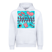 White nurse heart beat seamless pattern Urban Hoodie - BundleAndBundleShop