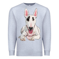 Heather Grey bull terrier Premium Sweatshirt - RanaPortraitStore