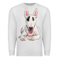 Oatmeal Heather bull terrier Premium Sweatshirt - RanaPortraitStore