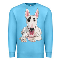 Ocean Blue bull terrier Premium Sweatshirt - RanaPortraitStore