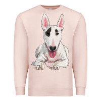 Pale Pink bull terrier Premium Sweatshirt - RanaPortraitStore