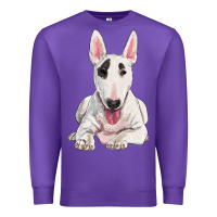 Purple bull terrier Premium Sweatshirt - RanaPortraitStore