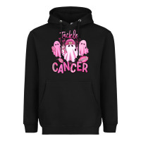 Black tackle cancer halloween ghosts american football Heavyweight Hoodie - RanaPortraitStore