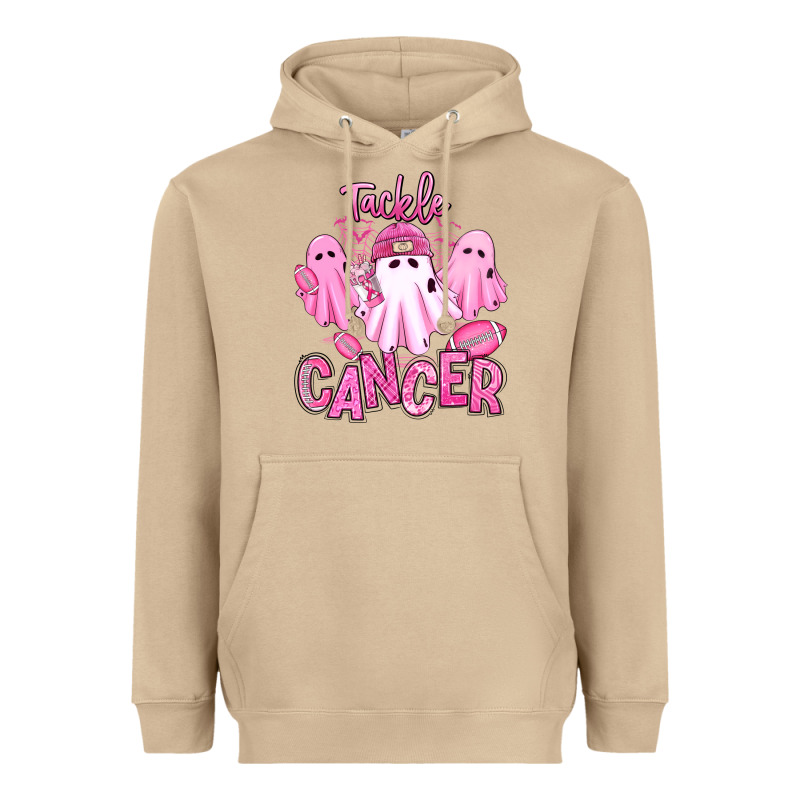 Tackle Cancer Halloween Ghosts American Football Heavyweight Hoodie by RanaPortraitStore | Teevron