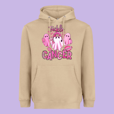 Heavyweight Hoodie tackle cancer halloween ghosts american football