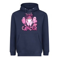 Navy tackle cancer halloween ghosts american football Heavyweight Hoodie - RanaPortraitStore