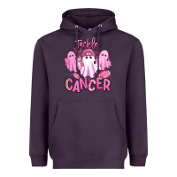 Plum tackle cancer halloween ghosts american football Heavyweight Hoodie - RanaPortraitStore