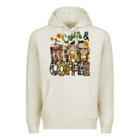 Oatmeal Heather cows and coffee cups Premium Hoodie - Jasminsmagicworld