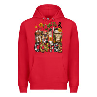 Red cows and coffee cups Premium Hoodie - Jasminsmagicworld