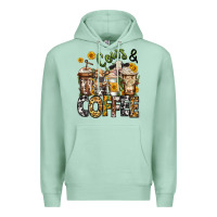 Seafoam cows and coffee cups Premium Hoodie - Jasminsmagicworld