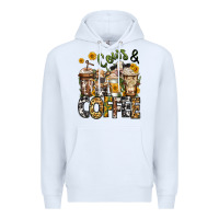 White cows and coffee cups Premium Hoodie - Jasminsmagicworld