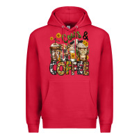Cardinal cows and coffee cups Premium Hoodie - Jasminsmagicworld