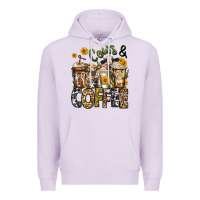 Lilac cows and coffee cups Premium Hoodie - Jasminsmagicworld